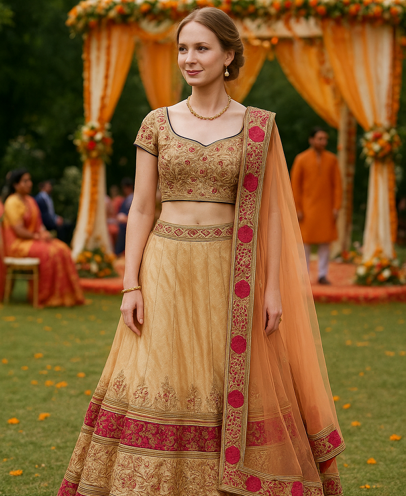 Lehenga gold